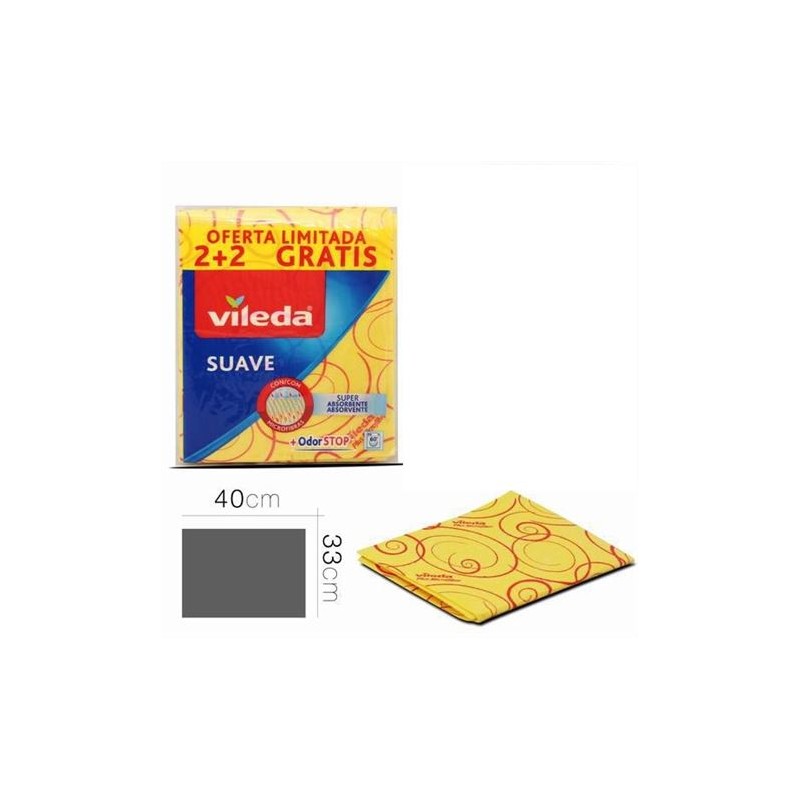 PACK 4 BAYETAS SUAVES VILEDA