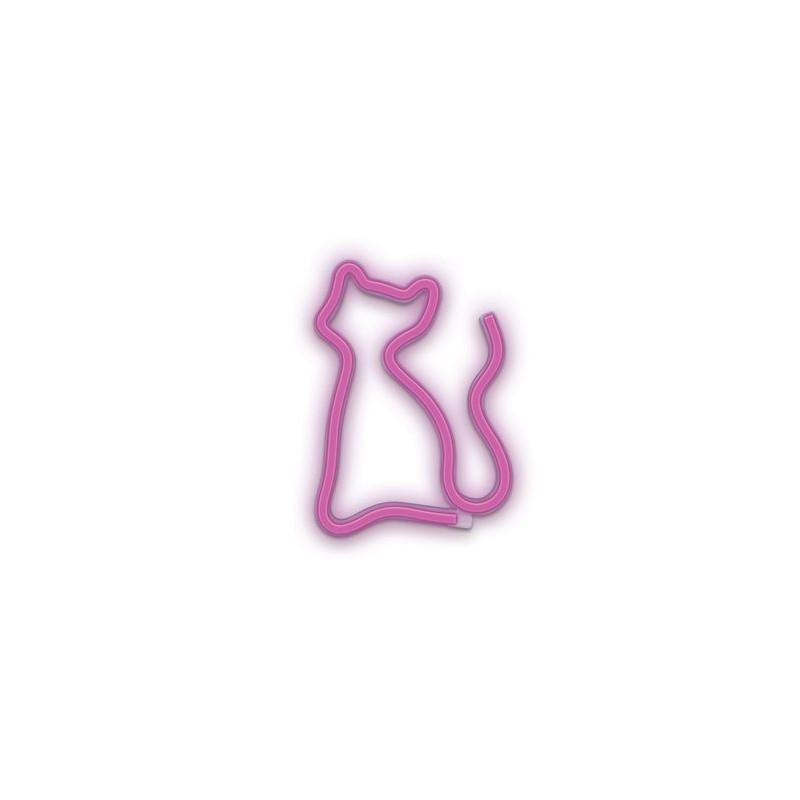 LAMPARA DECORATIVA NEON LED GATO FOREVER