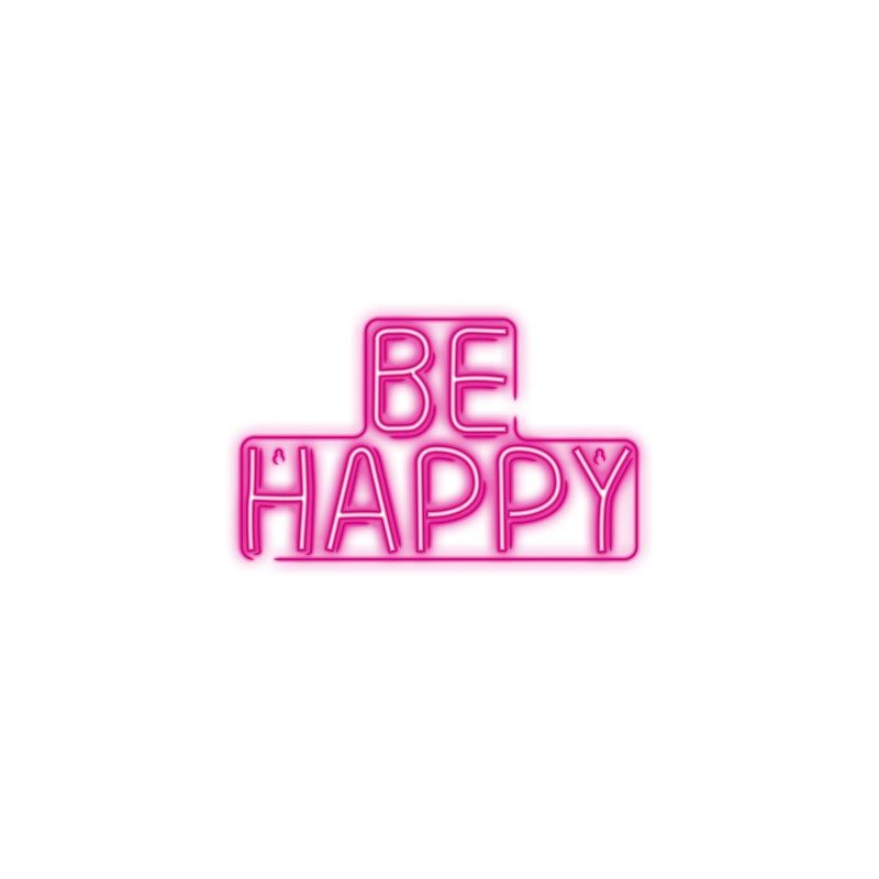 LAMPARA DECORATIVA NEON LED BE HAPPY...