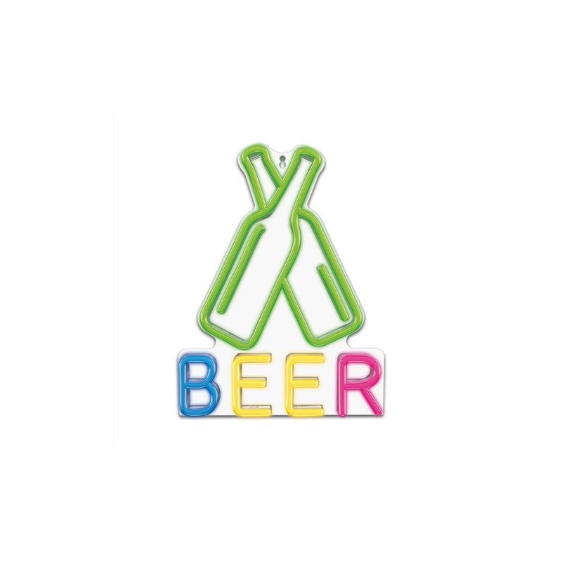 LAMPARA DECORATIVA NEON LED BEER FOREVER