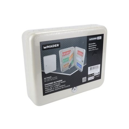 CAJA SEGURIDAD GUARDALLAVES DE PARED PARA 60 LLAVES MADER