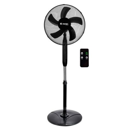 VENTILADOR DE PIE 16" 40CM 40W CON MANDO A DISTANCIA NEGRO