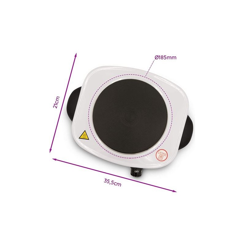 COCINA ELECTRICA 1 FUEGO BLANCA 1500W...
