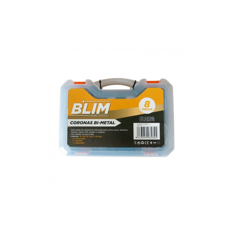 JUEGO 8 PCS CORONAS BI-METAL BLIM