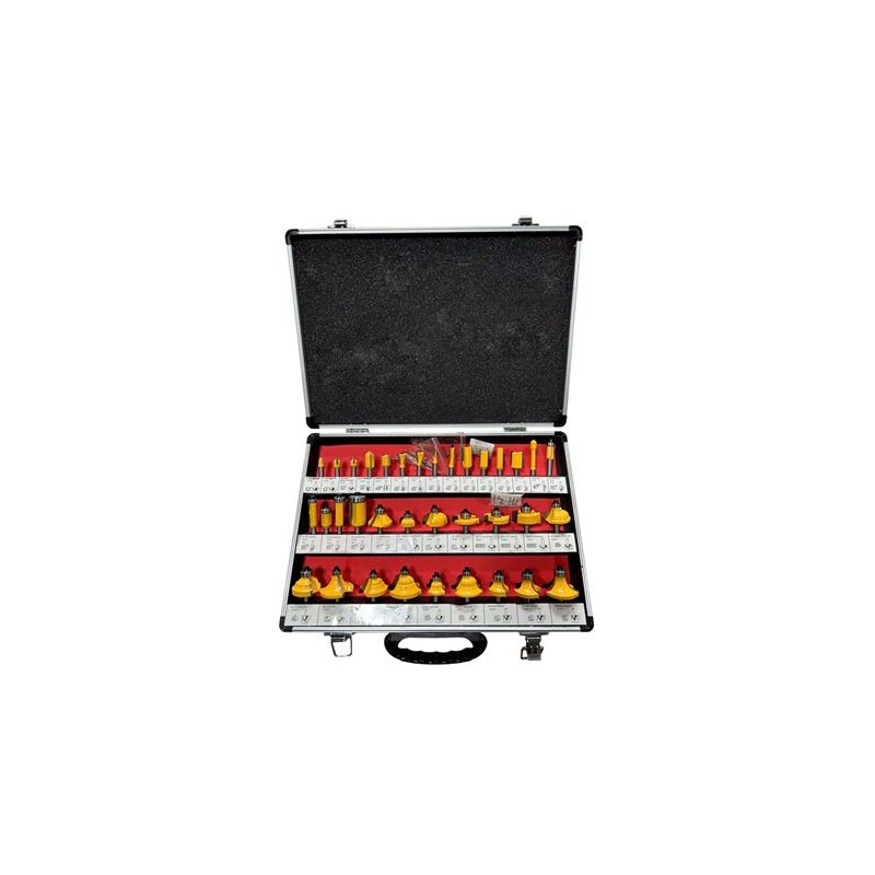 JUEGO 35 PCS FRESAS 6MM PARA MADERA BLIM