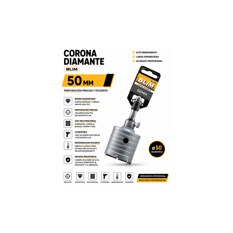 CORONA DIAMANTE 50 MM BLIM