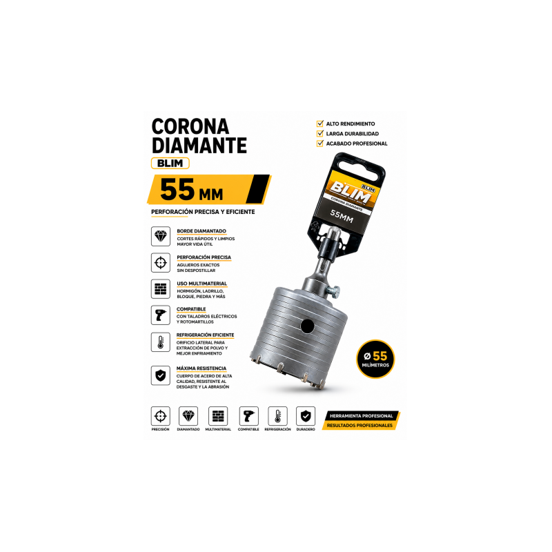 CORONA DIAMANTE 55 MM BLIM