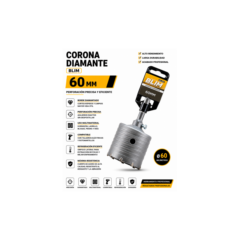 CORONA DIAMANTE 60 MM BLIM