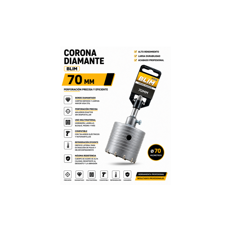 CORONA DIAMANTE 70 MM BLIM