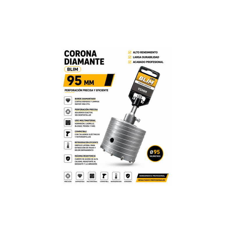 CORONA DIAMANTE 95 MM BLIM