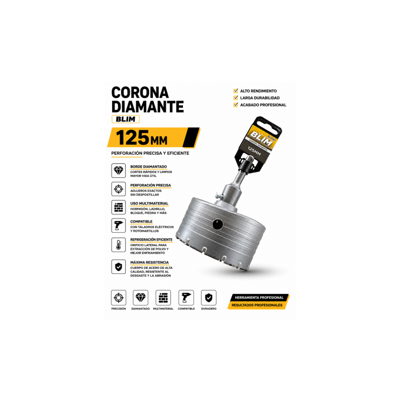 CORONA DIAMANTE 125 MM BLIM