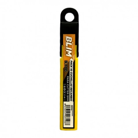 PACK 10 CUCHILLAS RECAMBIO PARA CUTTERS 9MM BLIM