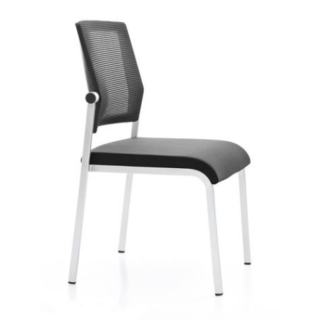 LOTE 4 SILLAS CONFIDENTE DESIGN APILABLES ESTRUCTURA METÁLICA CROMAD