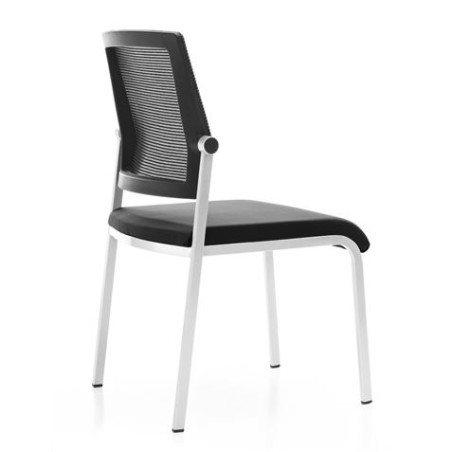LOTE 4 SILLAS CONFIDENTE DESIGN APILABLES ESTRUCTURA METÁLICA CROMAD