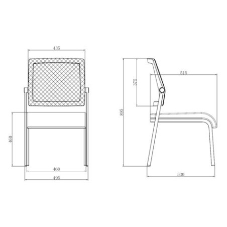 LOTE 4 SILLAS CONFIDENTE DESIGN APILABLES ESTRUCTURA METÁLICA CROMAD