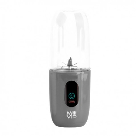BATIDORA DE VASO PORTÁTIL RECARGABLE COLOR DESIGN 460ML GRIS MUVIP