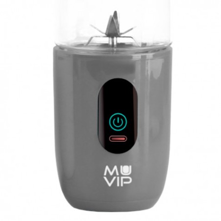 BATIDORA DE VASO PORTÁTIL RECARGABLE COLOR DESIGN 460ML GRIS MUVIP