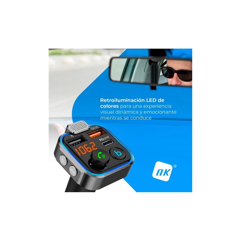 TRANSMISOR FM MANOS LIBRES BLUETOOTH...