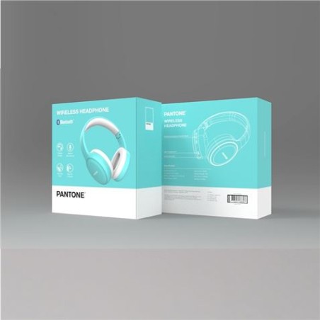 AURICULARES DIADEMA BLUETOOTH WH008 CELESTE PANTONE TM