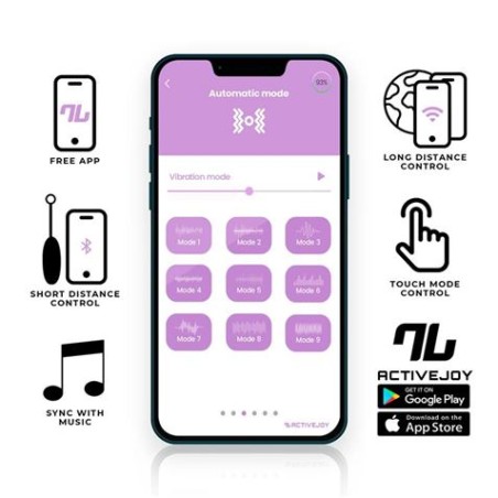 HUEVO MASTURBADOR VIBRADOR FEMENINO CON APP AZUL/VIOLETA INTOYOU