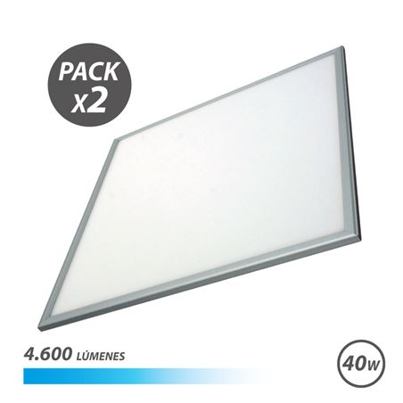 PACK 2 PANELES LED 60X60 40W 4600LM LUZ FRIA ELBAT - EB0371