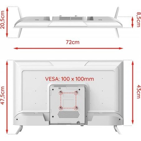 TELEVISOR LED 32" LED-3211GOO ANDROID TV BLANCO GRUNKEL