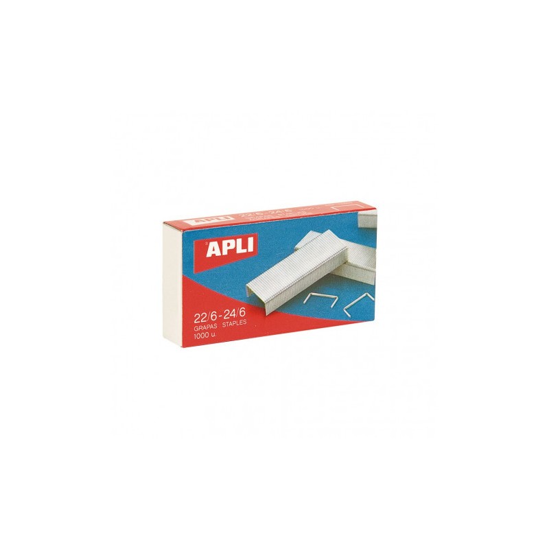 GRAPAS 22/6 - 24/6 CAJA 1000 UNIDADES GALVANIZADAS APLI