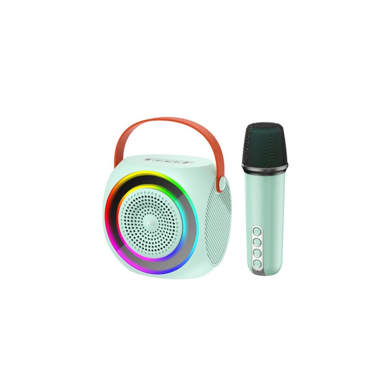 ALTAVOZ BLUETOOTH F42 + MICRÓFONO + EFECTOS LED AZUL XO
