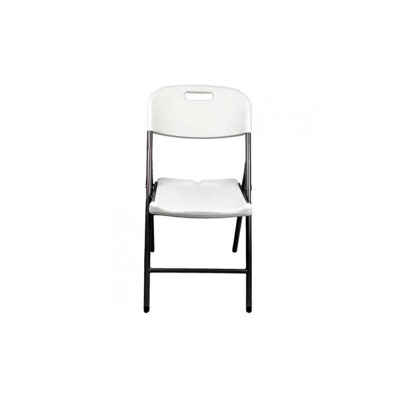 SILLA PLEGABLE CON ASA BLANCA 47X58X87CM