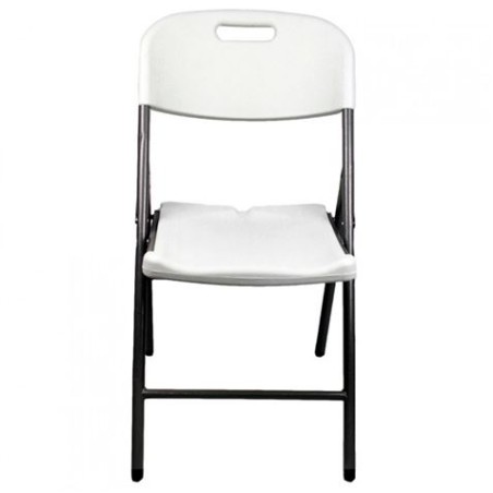 SILLA PLEGABLE CON ASA BLANCA 47X58X87CM