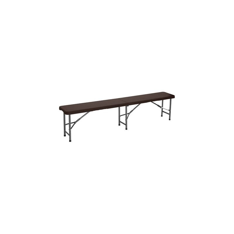 BANCO PLEGABLE RECTANGULAR EFECTO RATAN