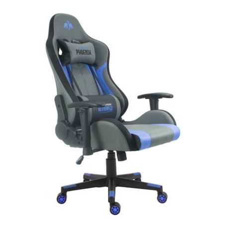 SILLA GAMING SERIE PHOENIX AZUL CROMAD