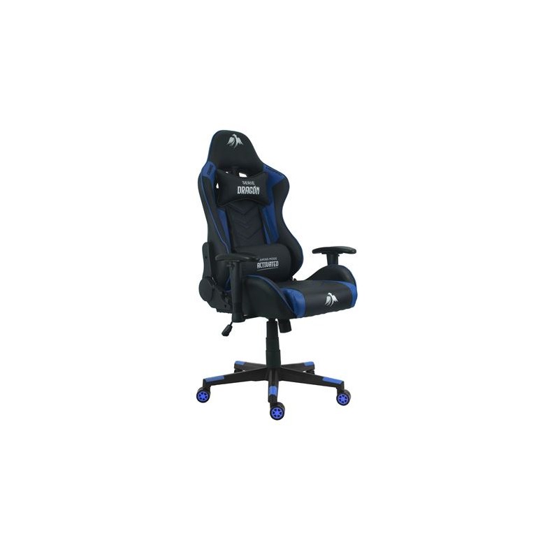 SILLA GAMING SERIE DRAGÓN AZUL CROMAD