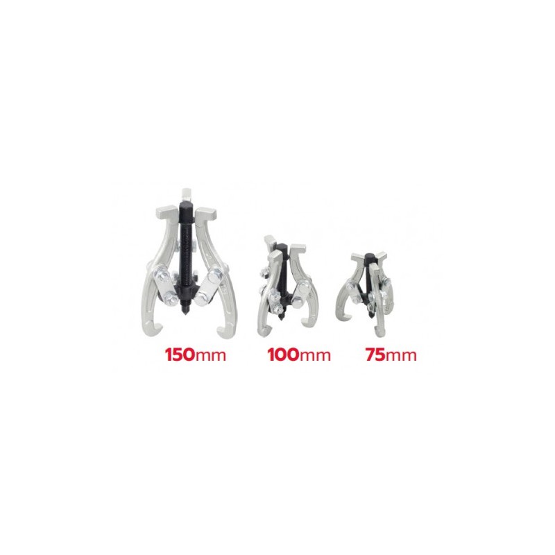 JUEGO 3PCS SACA RODAMIENTOS 3 PUNTOS 75mm, 100mm, 150mm MADER