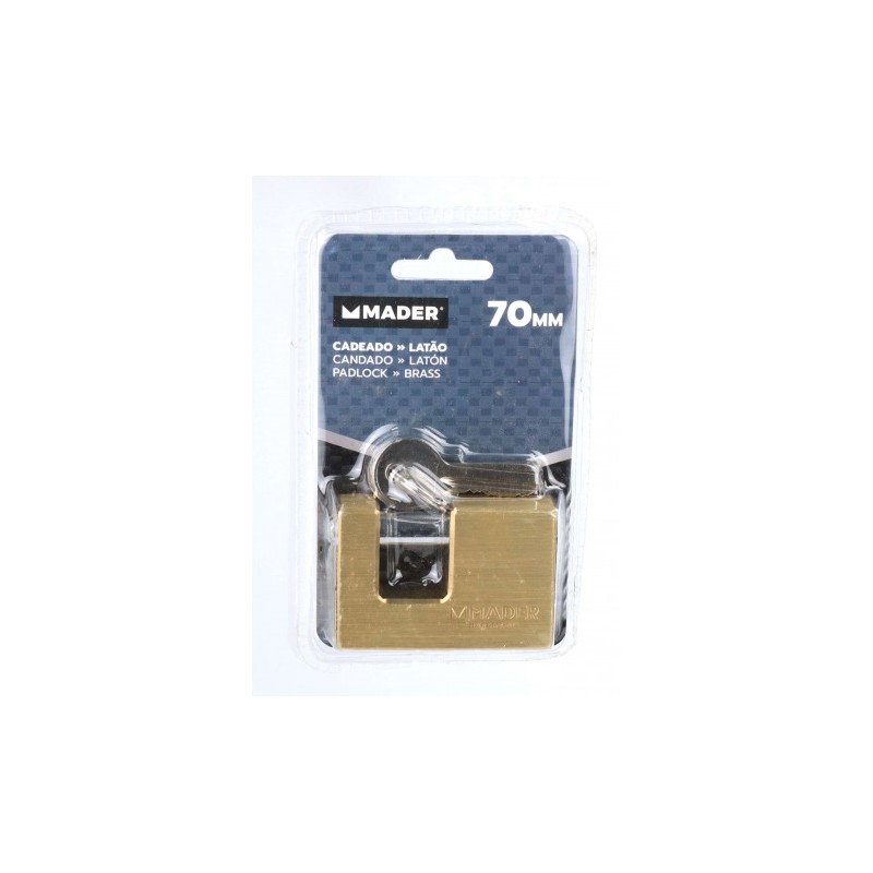 CANDADO LATON, 70 MM MADER