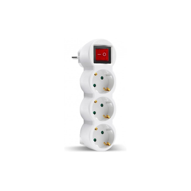 BASE MULTIPLE 3 TOMAS CON INTERRUPTOR...