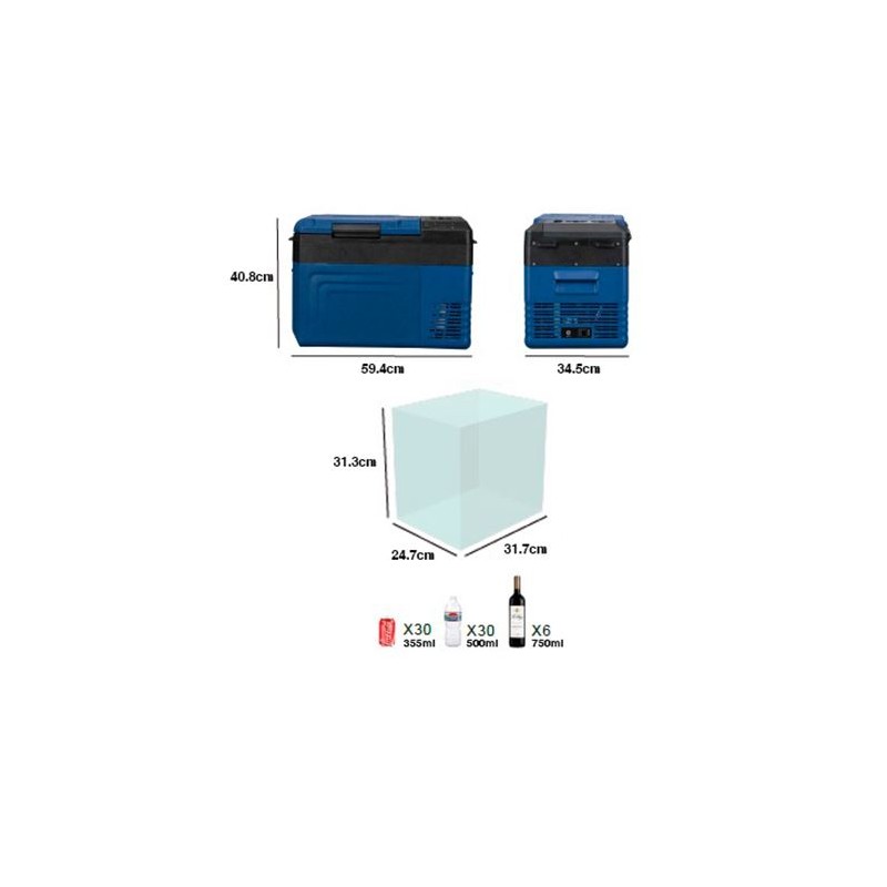 NEVERA COMPRESOR PORTATIL BLUE 24...