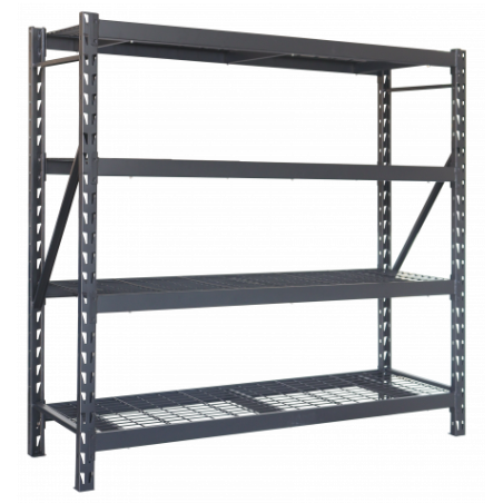ESTANTERIA METÁLICA INDUSTRIAL NEGRA 4 BALDAS 195X183X61CM BLIM