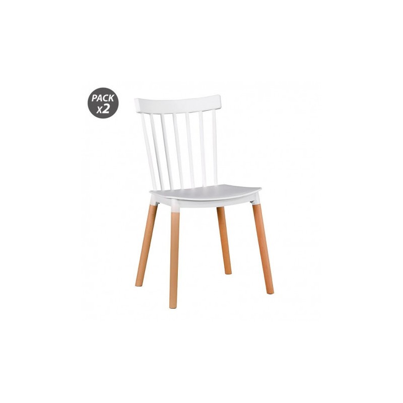 PACK 2 SILLAS DESIGN D800 BLANCAS MUVIP