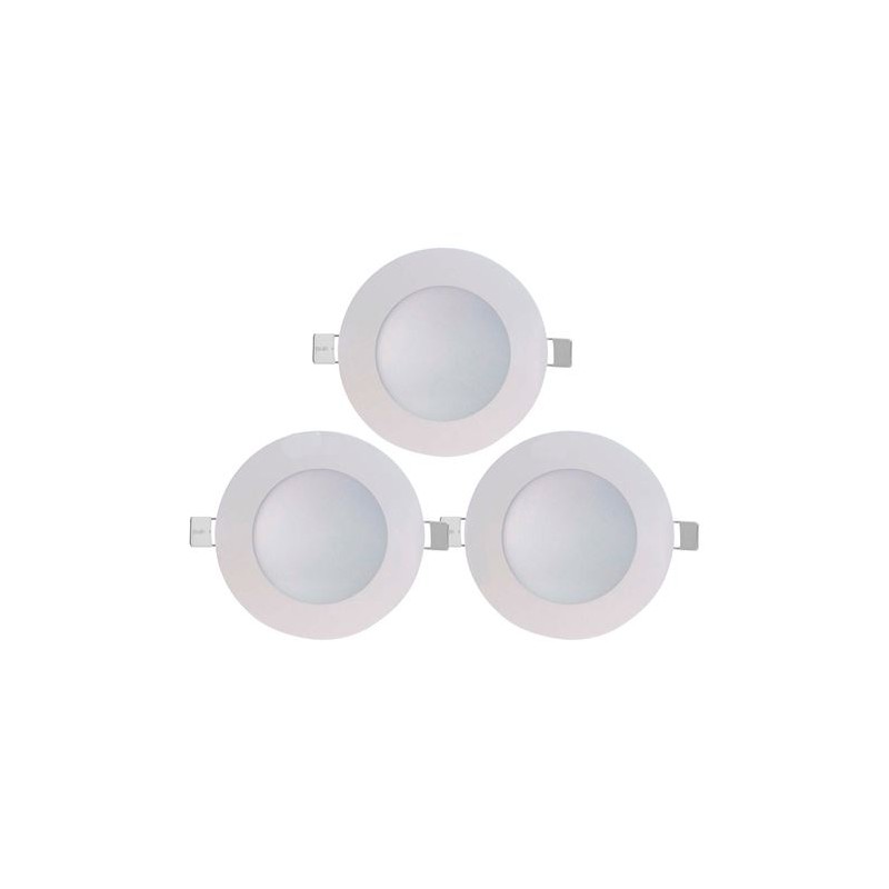 SET 3 DOWNLIGHT EXTRAPLANO REDONDO 8W...