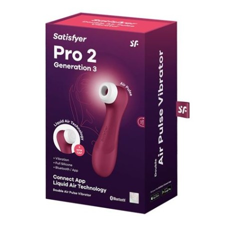 SATISFYER PRO 2 GEN 3 LIQUID AIR ROJO APP SATISFYER