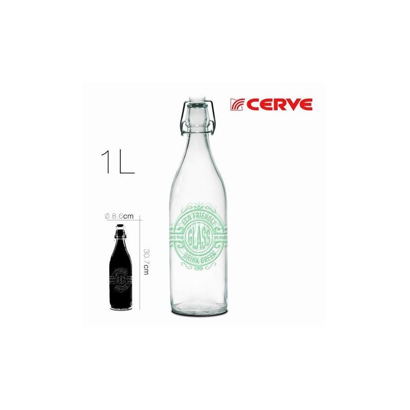 BOTELLA VIDRIO 1 LITRO ECO FRIENDLY