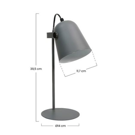 FLEXO SOBREMESA METALICO GRIS 39.5CM SEVEN ON