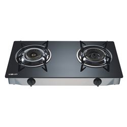 COCINA GAS INOX 2 FUEGOS CRISTAL TEMPLADO MUVIP - MV0384