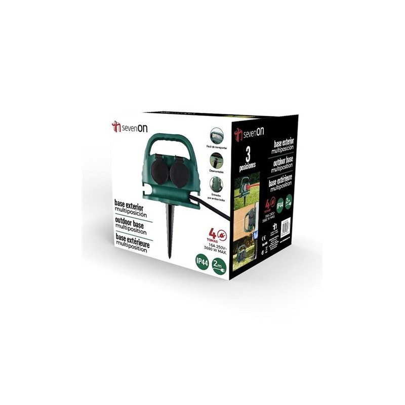 BASE MULTIPLE 4 TOMAS CON TAPA IP44...