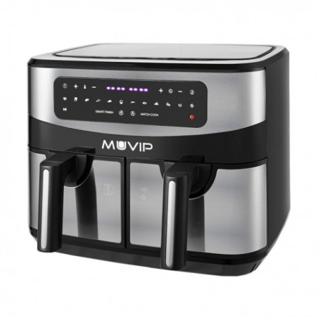 FREIDORA AIRE CALIENTE DOBLE 9 LITROS 2600W PANTALLA TACTIL MUVIP