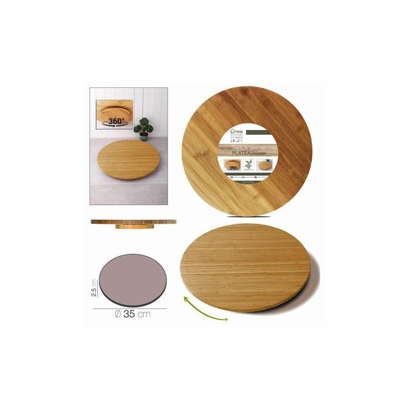 TABLA DE BAMBU GIRATORIA 35X2.5CM...