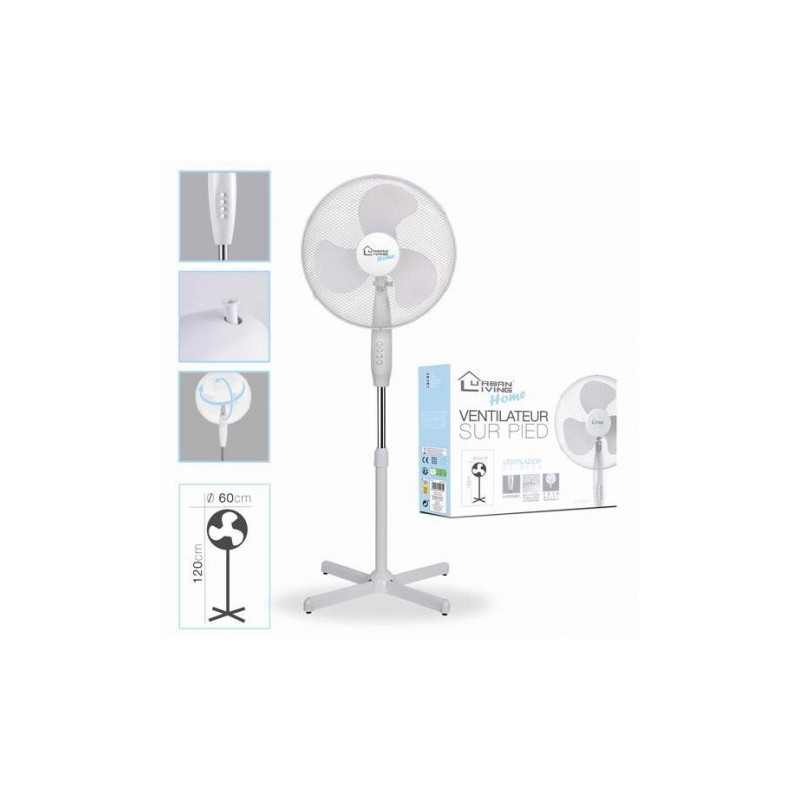 VENTILADOR DE PIE BLANCO 45W 120CM...