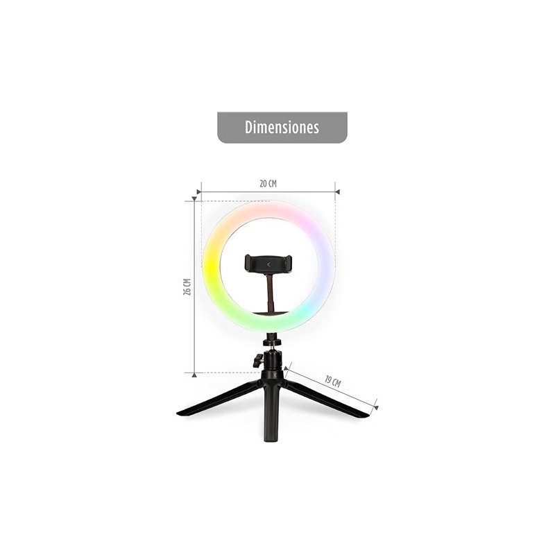 ARO DE LUZ RGB CON TRIPODE 1000...