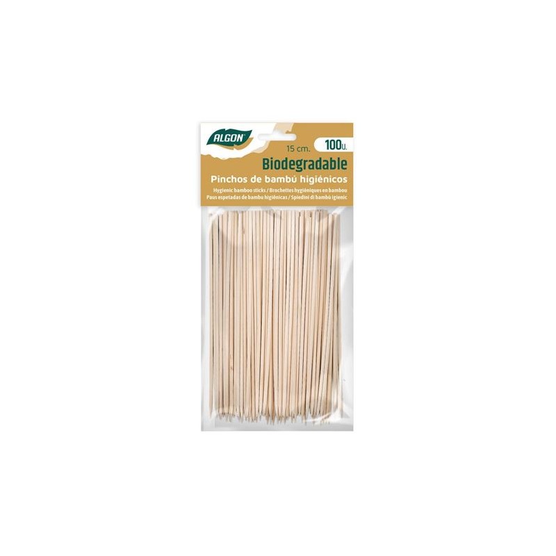 PACK 100 PINCHOS 15CM BAMBU...